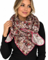Preview: Musselin-Schal Damen Dunkelbraun mit Blumen 140 × 140 cm von OBERMUTTI